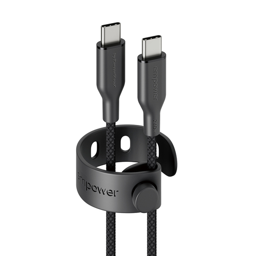 RACING 240W USB-C TO USB-C CABLE USB 2.0 1.2M SPACE BLACK – PanzerGlass
