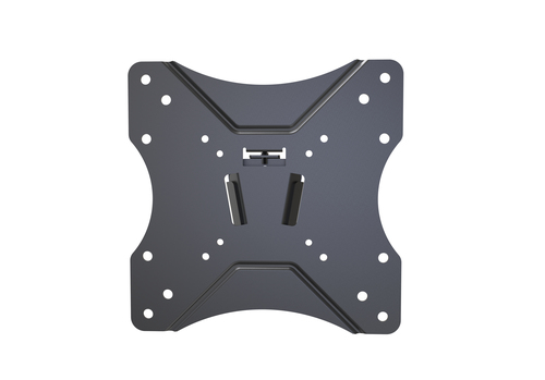 VISION Display Wall Mount - LIFETIME WARRANTY - fits display 20 - 50 with VESA sizes 75 x 75, 100 x 100, 200 x 100, 200 x 200 - thumbscrews used to fix display for fast assembly - landscape or portrait - SWL 25 kg / 55 lb - black – Vision