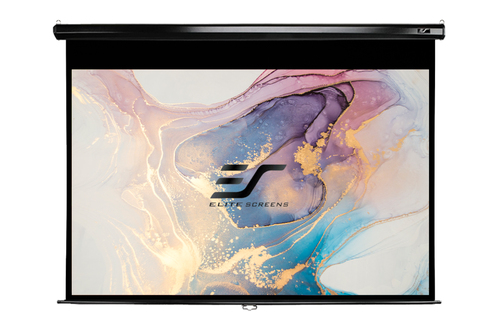 Manual Pull Down 332cm x 187cm Viewing Area 150" Diagonal 16:9 Format Black Case Manual Series – Elite Screens Inc