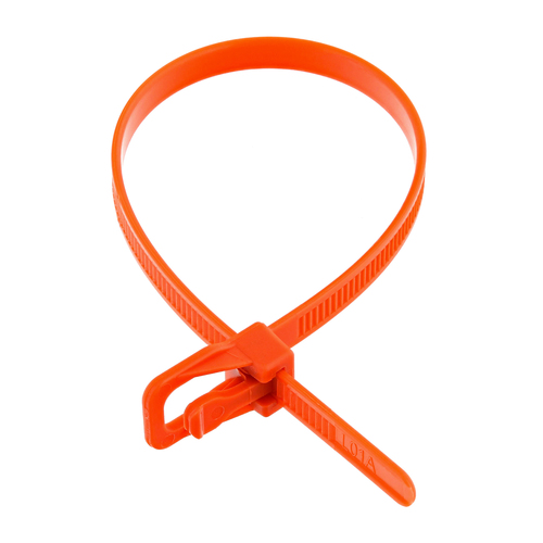 300mm x 4.8mm Orange - RETYZ Reusable Cable Zip Tie – Cablenet