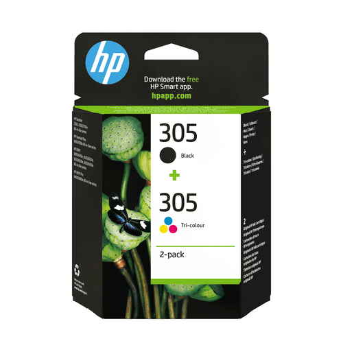 HP 305 2-PACK TRI-COLOR/BLACK ORIGAL K CARTRIDGE – HP Inc