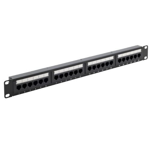 24 PORT IDC PATCH PANEL CAT 6 WITH LACG BAR – Group Gear
