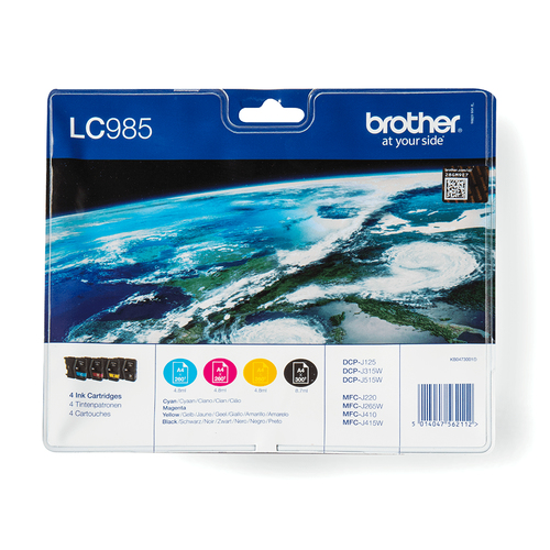 INK CARTRIDGE LC985VALBP VALUE PACK (BK C M Y) BLISTER – Brother