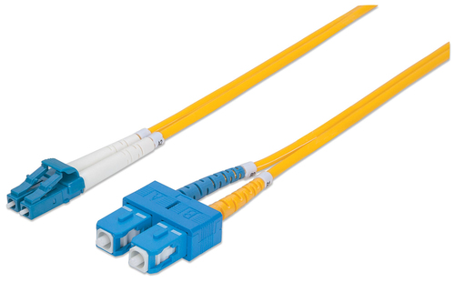 FIBER OPTIC PATCH CABLE SINGLE- MODE LC/SC 9/125 OS2 1M YELLOW – INTELLINET