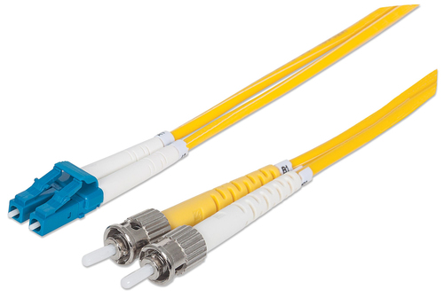 FIBER OPTIC PATCH CABLE SINGLE- MODE LC/ST 9/125 OS2 3M YELLOW – INTELLINET