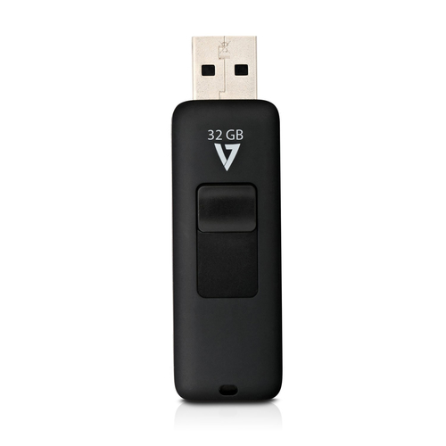 32GB FLASH DRIVE USB 2.0 BLACK 10MB/S READ 3MB/S WRITE – V7