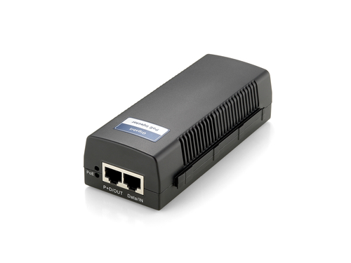 LevelOne Gigabit PoE-Plus Injector- Up to 30W of PoE Power Feeding on 2-pairs- IEEE 802.3at Compliant- IEEE 802.3af backward compatible- Compatible with IEEE 802.3af or Legacy PoE applications- Safe on Low Power Devices Receive Only the Power They Need- S – Digital Data Communications