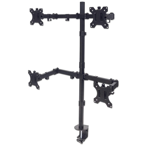 TV/MONITOR DESK MOUNT 4 SCREENS 27 CLAMP VESA TO 100X100MM – INTELLINET