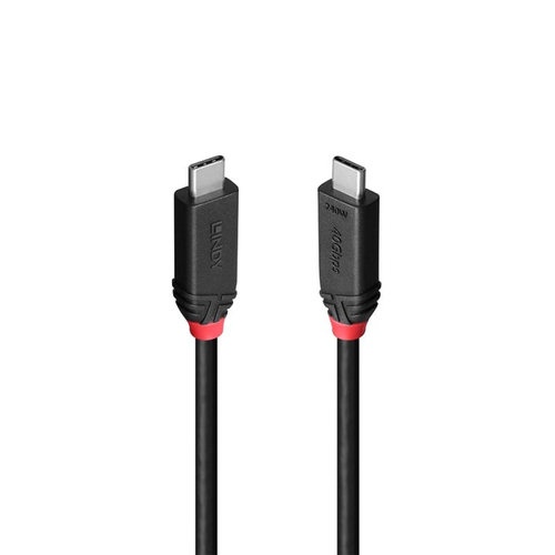 2m USB4 240W Type C Cable Black Line – Lindy