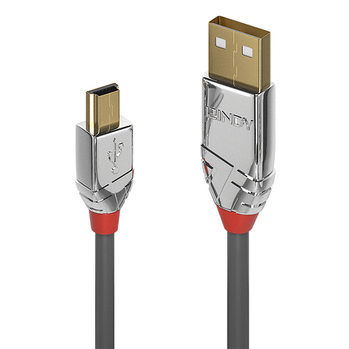 0.5M USB 2.0 TYPE A TO MI-B CABLE CROMO LE – Lindy
