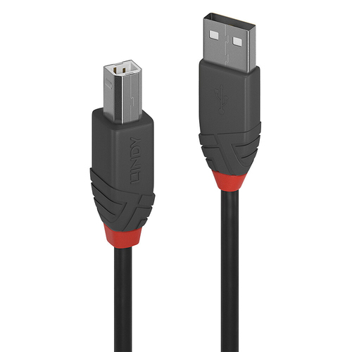 0.5M USB 2.0 TYPE A TO B CABLE ANTHRA LE – Lindy