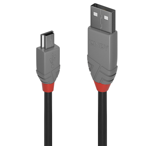 2M USB 2.0 TYPE A TO MINI-B CBL ANTHRA LE – Lindy