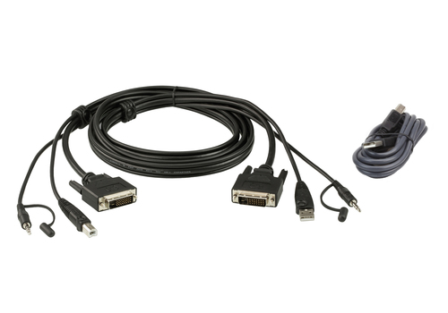DVI Single Display KVM cable set, 3M – ATEN