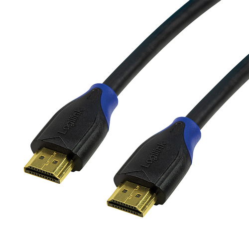 HDMI cable, A/M to A/M, 4K/60 Hz, black/blue, 10 m – LogiLink