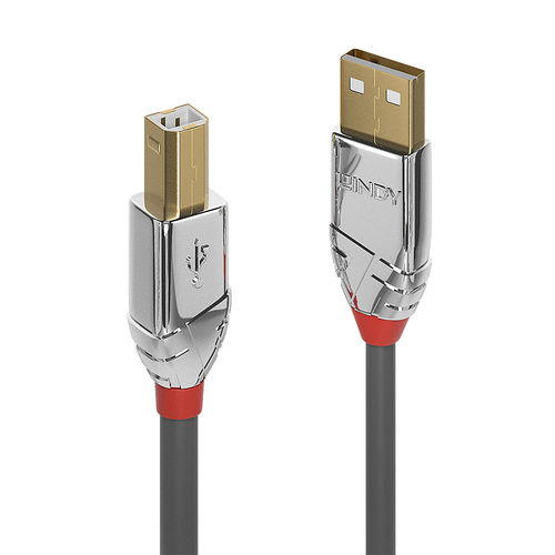 0.5M USB 2.0 TYPE A TO B CABLE CROMO LE – Lindy