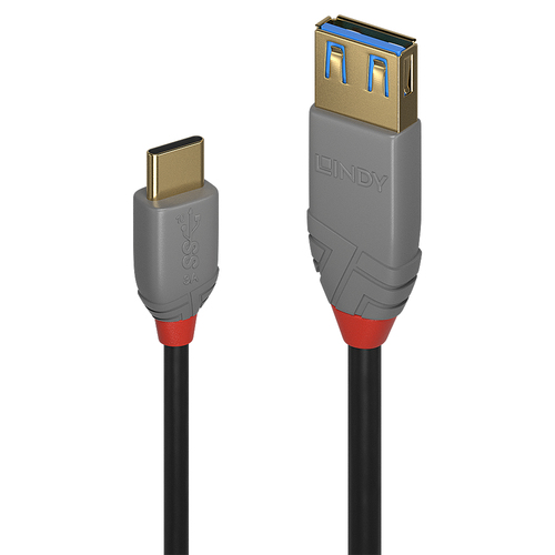 0.15M USB 3.1 TYPE C TO A ADAPTER CABLE ANTHRA LE – Lindy
