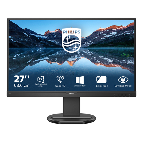 27" Black LCD MonitorQuad HD Speakers Height Adjustable DisplayPort USB USB-C and HDMI – Philips