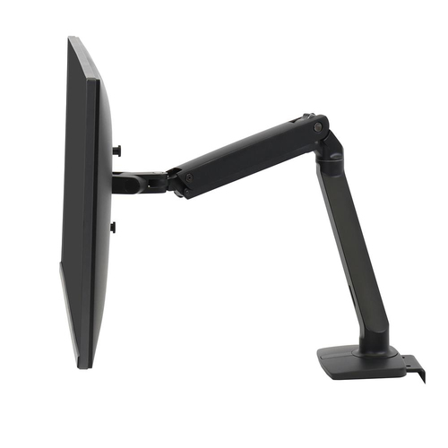 Mxv Desk Monitor Arm With Under Mount Clamp, Matte Black – Ergotron