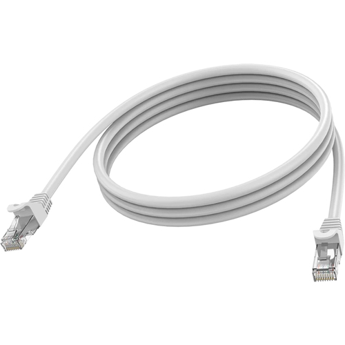 VISION Professional installation-grade Ethernet Network cable - LIFETIME WARRANTY - RJ-45 (M) to RJ-45 (M) - STP Shielded Twisted Pair - CAT 6A - 10 Gbps - 24 AWG - booted - 2 m - white – Vision