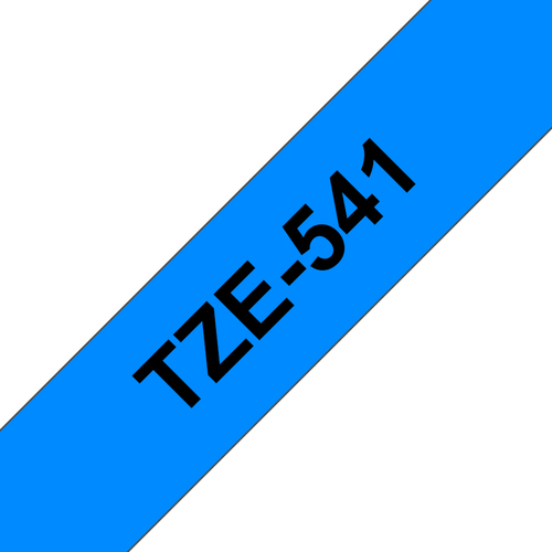 TZE-541 LAMINATED TAPE 8 MM 8M BLACK ON BLUE – Brother