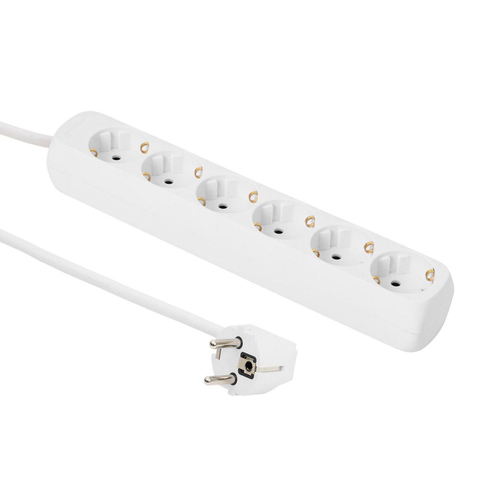 6-WAY SCHUKO SOCKET 3M WHITE – MicroConnect