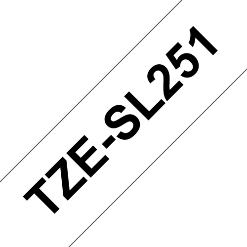 Brother TZe-SL251 - Self-adhesive - black on white - Roll (2.4 cm x 8 m) 1 cassette(s) laminated tape - for P-Touch PT-D800W, PT-E550WSP, PT-E550WVP, PT-P900W, PT-P950NW – Brother