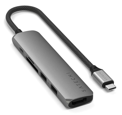 6-IN-1 USB-C SLIM MULTIPORT ADAPTER (SPACE GREY) – Satechi