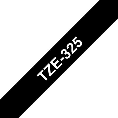 P-Touch TZE-325 white on black 9mm – Brother