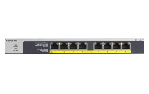 8-PORT FLEX UNMANAGED SWITCH GIGABIT ETHERNET POE/POE+ – Netgear