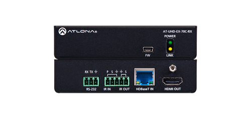 4K/UHD HDMI Over HDBaseT Receiver with Control and PoE – Atlona Technologies
