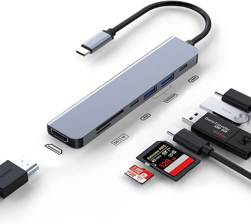 JLC S20 Type C 7 Port Adapter – Grey V2 – JLC
