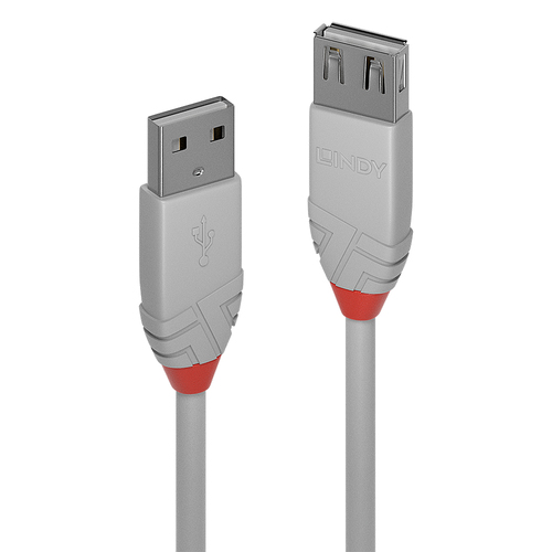 3M USB 2.0 TYPE A EXTENSION CABLE ANTHRA LE GREY – Lindy