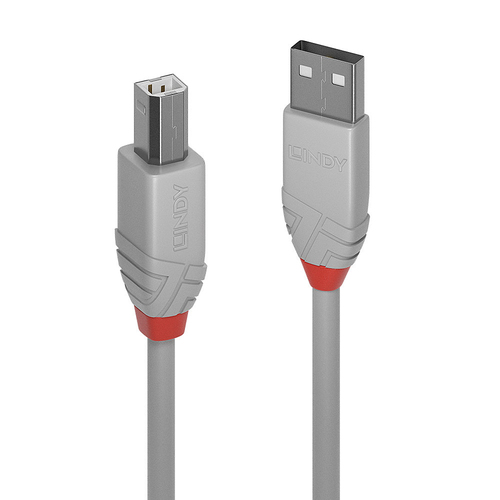 1M USB 2.0 TYPE A TO B CABLE ANTHRA LE GREY – Lindy