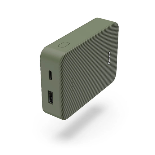 Hama Colour 10 Green 10000mAh Fast Charge Powerbank, USB-A & USB-C, LED Capacity Indicator – Hama