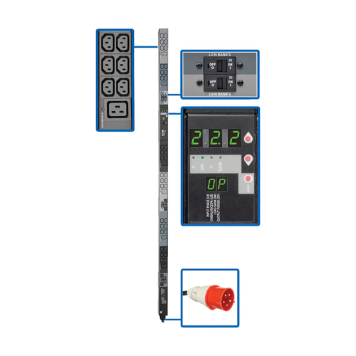 3-PHASE METERED PDU 22.2KW 32A – Tripplite