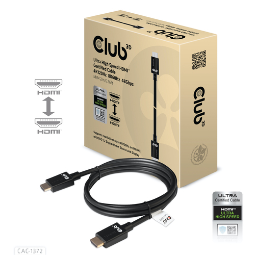 HDMI 2.1 Ultra High Speed 10K 120Hz 2Meter M/M – Club 3D