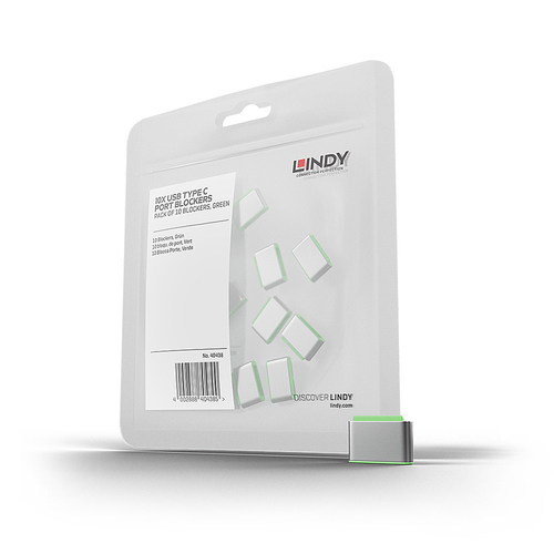 USB TYPE C PORT BLOCKERS (WITHOUT KEY)-PACK OF 10 GREEN – Lindy