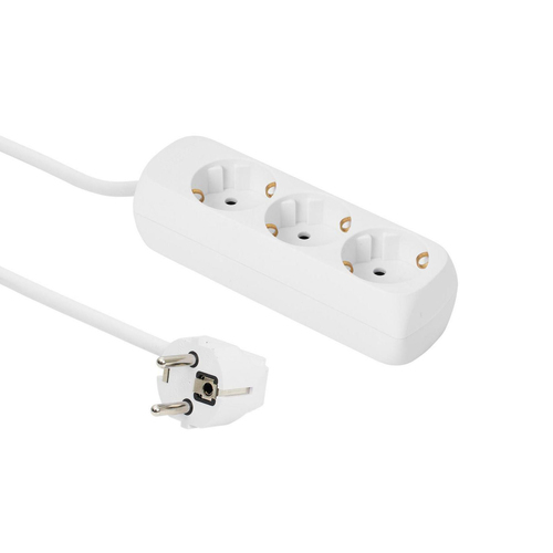 3-WAY SCHUKO SOCKET 1,8M WHITE – MicroConnect