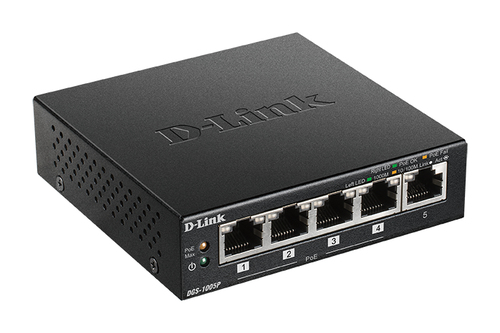 5-Port Desktop Gigabit PoE+Switch – D-Link Systems