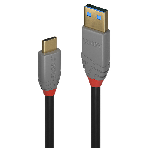 0.5M USB 3.1 TYPE A TO C CABLE 5A PD ANTHRA LE – Lindy