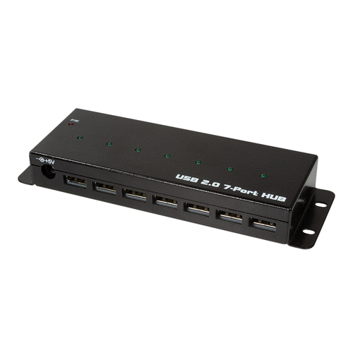 USB 2.0 7-Port, metal case, industrial level – LogiLink