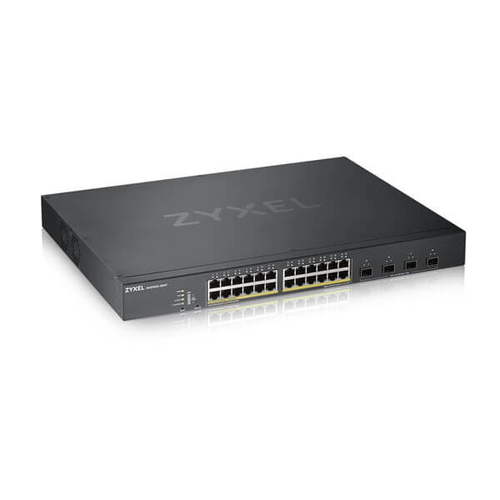 28 PORT SMART MGD POE+ SWITCH 24X GIGABIT COPPER 4X 10G SFP – ZyXEL Communications