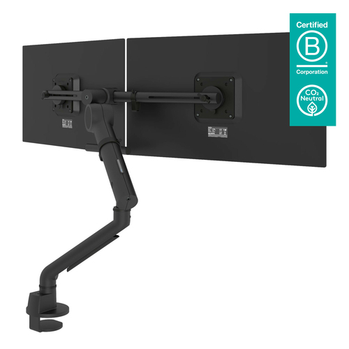 Dataflex Viewgo Pro HD monitor arm - Dual - Black - for 2 monitors up to 5.5kg each – Dataflex