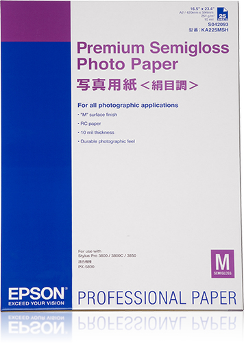 PREMIUM SEMIGLOSS PHOTO PAPER A2 251G/M 25 BLATT – Epson