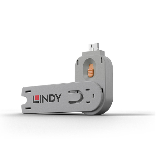 USB TYPE A PORT BLOCKER KEY ORANGE – Lindy