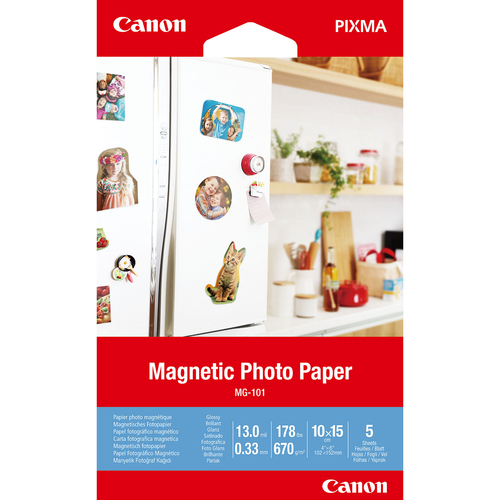MG-101 4X6 5 SHEETS MAGNETIC PHOTO PAPER – Canon