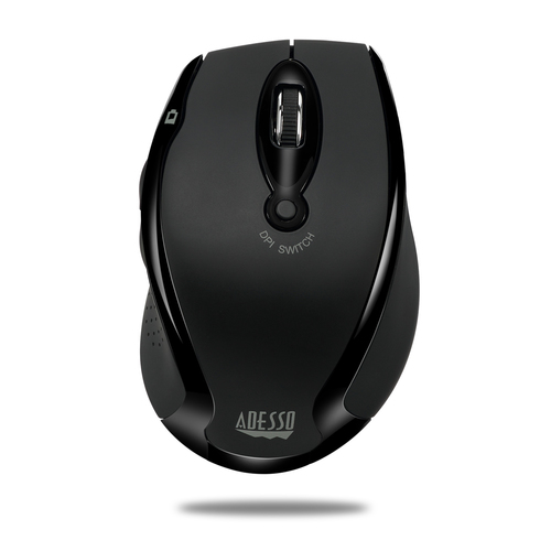 WIRELESS ERGONOMIC OPTICAL MOUSE (BLACK) – Adesso