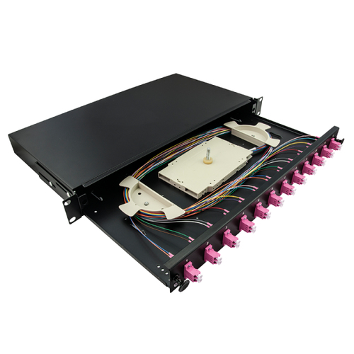 Fiber Optic Patch Panel LC-DX 12 Port, OM4, 1U, BLACK – LogiLink