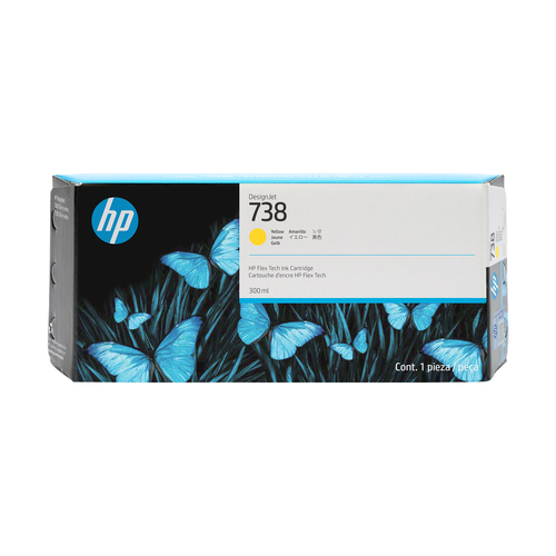 738 300-ml Yellow DesignJet Ink Cartridg – HP Inc
