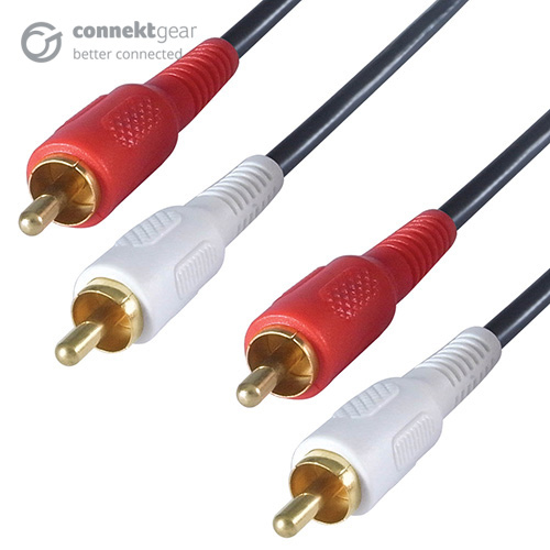 2M PREMIUM 2 X RCA/PHONOCBL MALE TO MALE BLACK GOLD – Group Gear